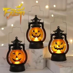 Halloween Pumpkin Lanterns Kindergarten Children Portable Horror Atmosphere Decorations Scene Arrangement Props LED Ornaments