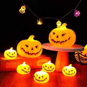 Halloween Pumpkin Lights LED Halloween Candle Halloween Decorative