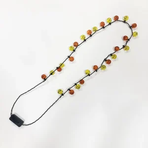 Halloween Pumpkin Pendant LED Necklace Plastic Light Up LED String Lights for Party
