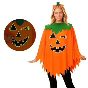 Halloween Robe Costume for Role-Playing Cosplay Stage Party Performance Festival Outfit Pumpkin Cloak
