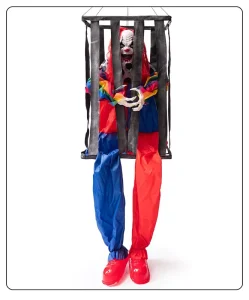 Halloween Scary Clown Electric Sensor Activated Hanging Ghost 1.55m Giant Decoration Hanging Prop