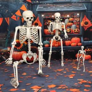 Halloween Skeleton Human Skeleton Simulation Human Bone Tickle Haunted House Party Decoration Props Horror Skeleton