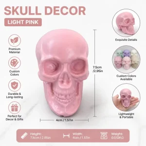 Halloween Skulls Mini Ornament Scary Decorative Plastic Human Skulls for Haunted House Props Home Goth Decor Estructura