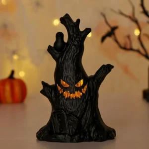 Halloween Spooky Tree LED Retro Portable Lamp Miniature Micro Landscape Party Decorations