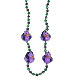 Halloween Theme Rubber Duck Necklace Mardi Gras Parade Throws Party Holiday Supplies for Decorations