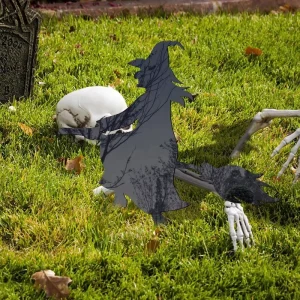 Halloween Witch Silhouette Acrylic Yard Decoration Outdoor Garden Art Props for Halloween Party Decorations