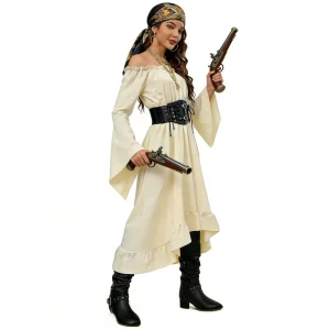 Halloween Women’s Renaissance Clothing Medieval Dress Vintage Performance Pirate Women Party Dress