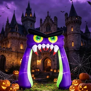 Halloween Yard Decoration Led Lights Built in Inflatable Dimming Ghost Holding Pumpkin Ghost For Holiday Party Yard Garden