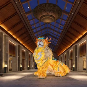 Hand Custom Ancient Chinese Myth Beast Lanterns for Cultural Towns Theme Parks Commercial Plazas