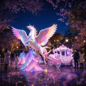 Hand Custom Pegasus Carriage Lantern Sets for Indoor Decor, Mall Complexes, Wedding, Kids Malls