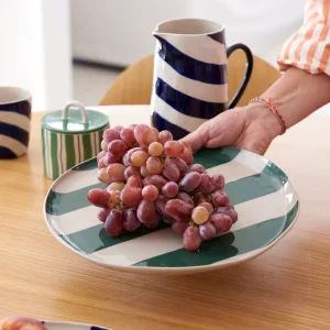 Hand Made Retro Grace Personalized Color Fruit Salad Food Serving Platter Custom Restaurant Ceramic Dinner Plates