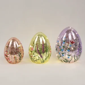 Hand-Painted Glass Easter Eggs
