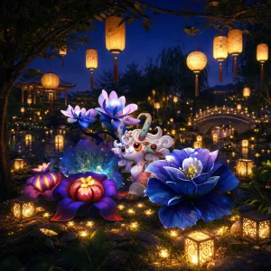 Hand custom Zigong lanterns by drawing low power LED outdoor lights for suburban parks industrial parks leisure plazas