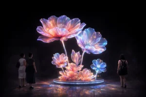 Hand painted intangible heritage flower lanterns outdoor decor lights for communities kids parks & walkways