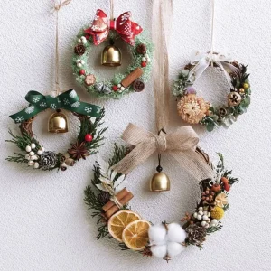 Handcrafted Christmas Wreaths and Tree Decorations Factory Price Halloween Decorative Materials