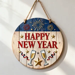 Handcrafted Wooden Christmas Hanging Ornaments Rustic Tree Holiday Gift for Lover