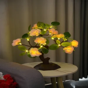 Handmade Artificial Branch LED Tree Light Touch On Off USB Battery Powered Thanksgiving Birthday Decorative Lights