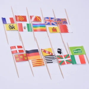 Handmade Bamboo Disposable Eco Friendly Cocktail Picks for Bar Use Modern Floral Arrangement Decorative Picks