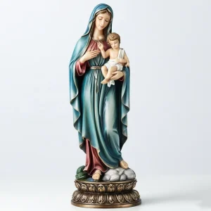 Handmade Catholic Sculpture Custom Resin Mary Figurine Home Desktop Decoration Creative Religious Festival Souvenir