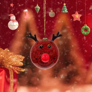 Handmade Christmas Decorations Reindeer Scene Arrangement Christmas Tree Mall Hanging Ornaments Plastic Ceiling Hanging Balls