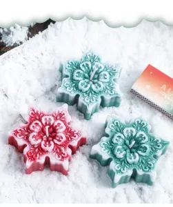 Handmade Christmas Snowflake Aromatherapy Votive Candle Soy Wax Home Decoration From Factory Easter & Christmas Gift