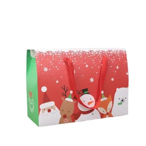 Handmade Coated Paper Christmas Gift Boxes Elegant Shopping Packaging for Candles Gift Bags Holiday Custom Orders