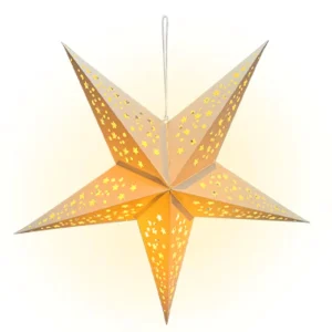 Handmade Craft Wedding Star Shaped Large Foldable Paper Lantern Ceiling Wall Hanging Decoration Party Ornament Lampshade