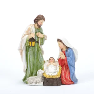 Handmade Customizable Holy Family Trio Nativity Scene Classical Style Christmas Holiday Decoration Gift Home Decor
