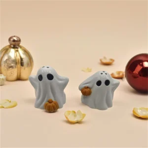 Handmade Cute Cartoon Ghost Ceramic Decorative Item Children’s Toys Halloween Ramadan Valentine’s Day Easter Party Accessory Hot