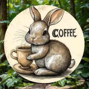 Handmade Easter Rabbit Egg Welcome Door Plate Wall Hanging Decor