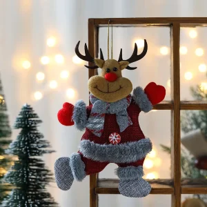 Handmade Eco Friendly Christmas Ornaments Santa Claus Snowman Tree Toy Doll Hang Decorations for New Year