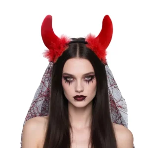Handmade Halloween Decoration Props Headwear Headband Devil Dance Party Hair Women Accessories