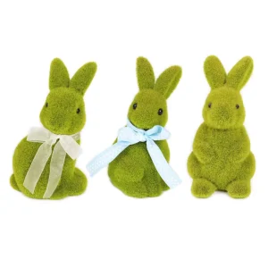 Handmade Lovely Moss Rabbit Artificial Turf Grass Novelty Easter Bunny Decor Home Office Gift Toys Candies Plastic Handiwork Bag