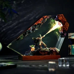 Handmade Mando Style Bounty Hunter Resin Home Decoration Art Lamp Craft Finished Exquisite Modern Gift