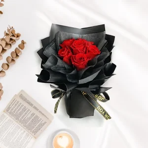 Handmade Mini Bouquet Eternal Preserved Roses Car AC Outlet Christmas Perfume Clip Decor Dried Flowers Valentine’s Day