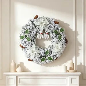 Handmade PVC Christmas Wreath for Window and Door Display Indoor Use 30-50CM