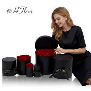 Handmade Preserved Rose Cylinder Gift Box