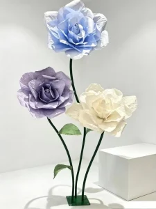 Handmade Soft Giant Artificial Paper Flowers Are Suitable for Wedding Valentine’s Day Background Decorations Photo Booths