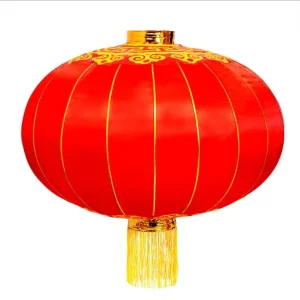 Handmade Waterproof Huge Folding Traditional Chinese Spring Festival Red Silk Lanterns