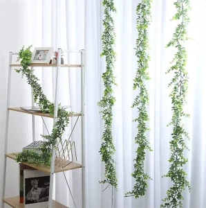 Hanging Artificial Eucalyptus Garland UV Resistant Faux Greenery Halloween Wedding & Restaurant Decor