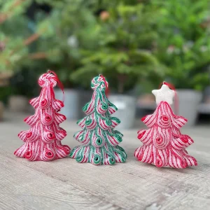 Hanging Candy Tree Ornaments with Christmas Lights