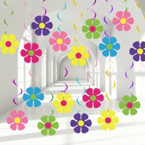 Hanging Colorful Paper Swirl Party Decorations Spiral Ceiling Birthday Wedding Valentine’s Day Graduation