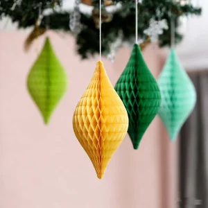 Hanging Large Paper Honeycomb Ornaments for 19.69 Inch Neutral Decorations Party Supplies