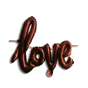 Hanging Love Letter Foil Balloon Shiny Red Latex Bridal Shower Engagement Party Romantic Home Decor Mother’s Day Metallic