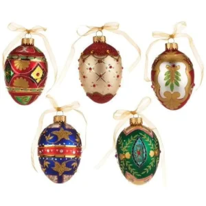 Hanging Miniature Glass Easter Egg Ornaments for Painting