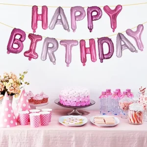 Happy Birthday Balloon Letters 16 Inch Mylar Foil Birthday Balloons Banner Sign
