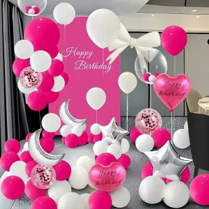 Happy Birthday Balloon Party Decoration Set Background Wall Arrangement Props for Celebration Event