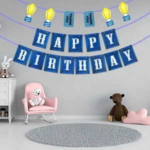 Happy Birthday Banner Bunting Alphabet Bronzing Paper Fish Tail Rainbow Pull Flag Party Scene Decoration Supplies