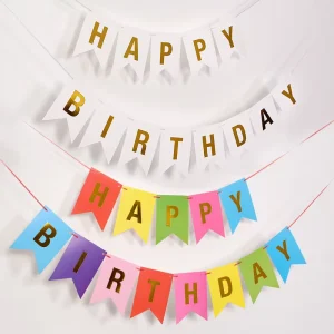 Happy Birthday Banner Letter Fishtail Flag Birthday Party Supplies Banner Festival Party Birthday Decoration