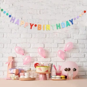 Happy Birthday Banner Party Decoration Supplies Birthday Theme Kids Party Paper Flag Banner Supplies